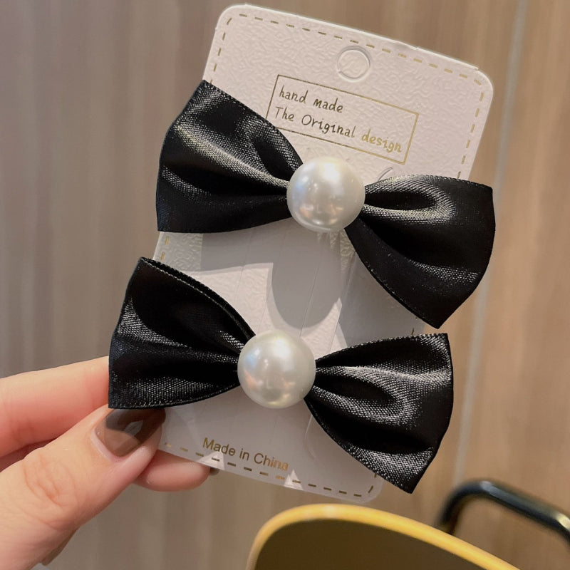 2pcs Baby Girls Bow Hair Clips Daily Wear and Photo Accessories
