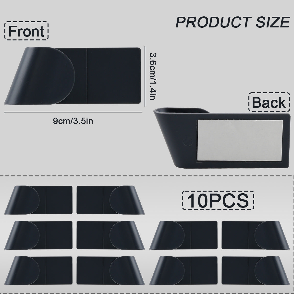 10pcs Wall Mounted Pot Lid Holders - Pan Cover Storage Organizer