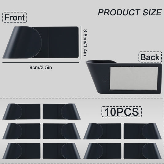 10pcs Wall Mounted Pot Lid Holders - Pan Cover Storage Organizer