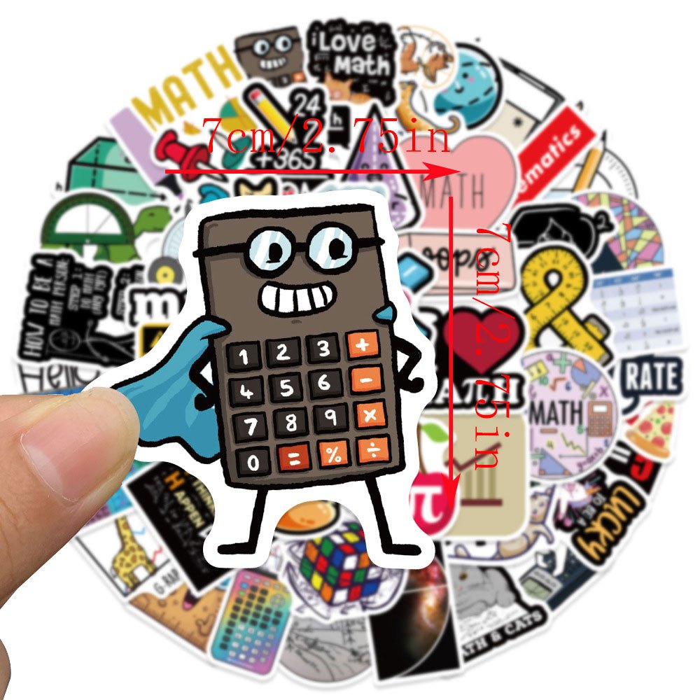 Funny Math Stickers for Teacher Adult Waterproof Vinyl Stickers
