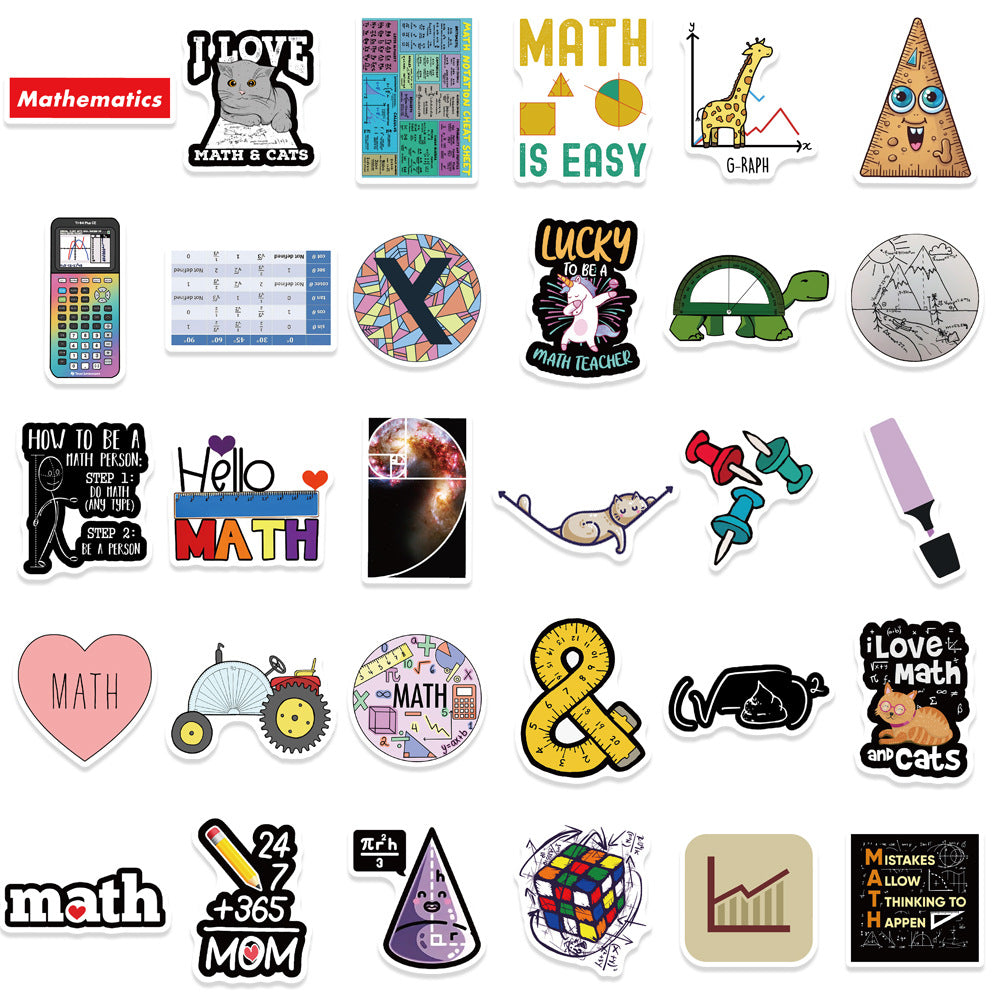 Funny Math Stickers for Teacher Adult Waterproof Vinyl Stickers