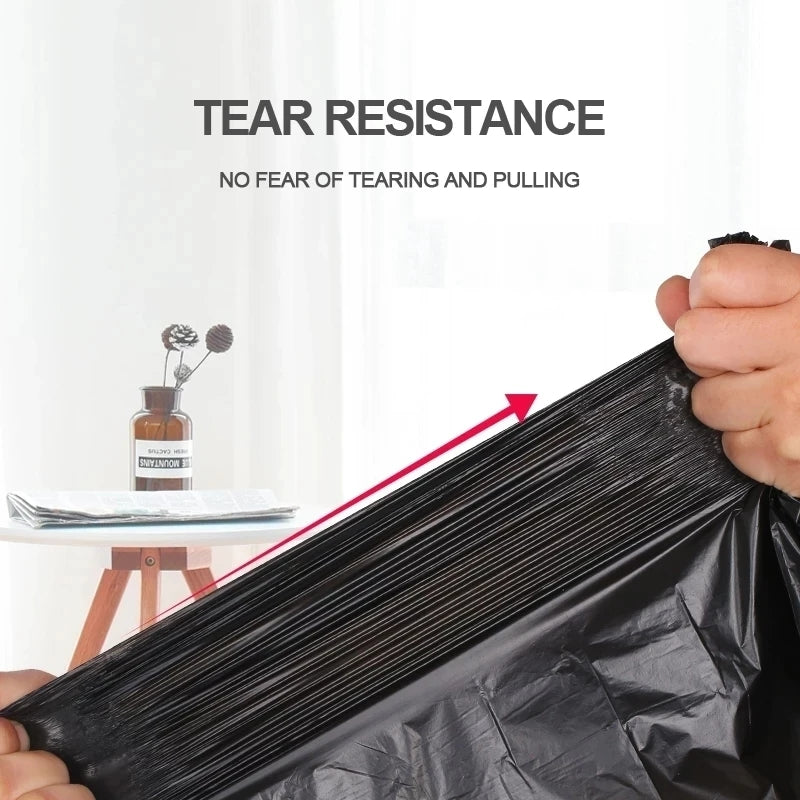 100pcs Durable Garbage Bags Disposable Flat Mouth Trash Bag