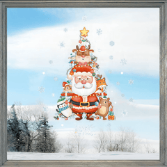 Christmas Tree Snowflake Santa Claus Sticker