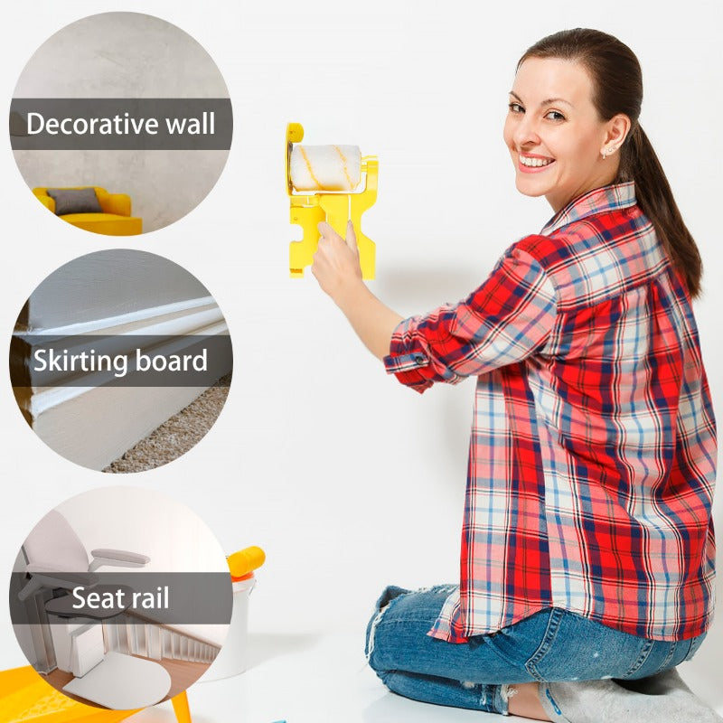 Clean Cut Paint Roller Brush - Home Room Wall Ceiling Window Painting