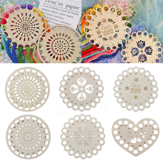 Wood Embroidery Floss Organizer Cross Stitch Thread Holder Storage