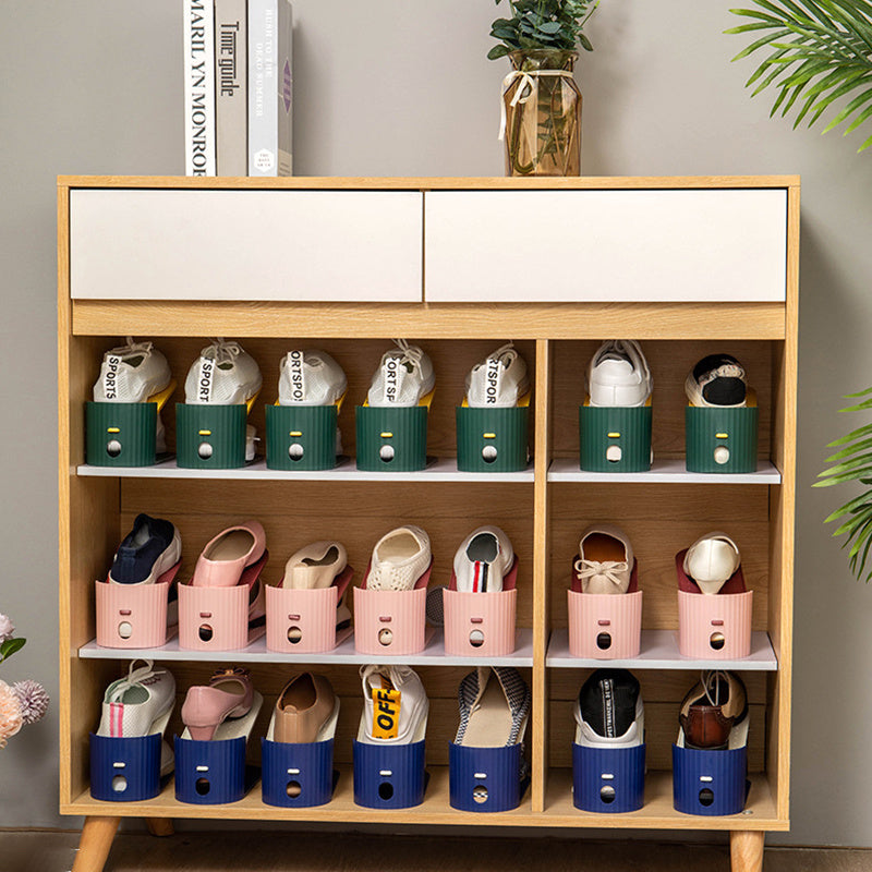 Adjustable Plastic Shoe Rack Double Layer Shoe Stacker