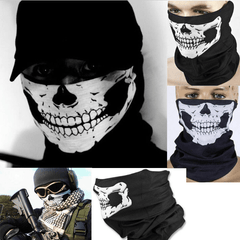 Skull Face Mask Neck Scarf Ghost Skeleton Biker Masks Outdoor Breathable