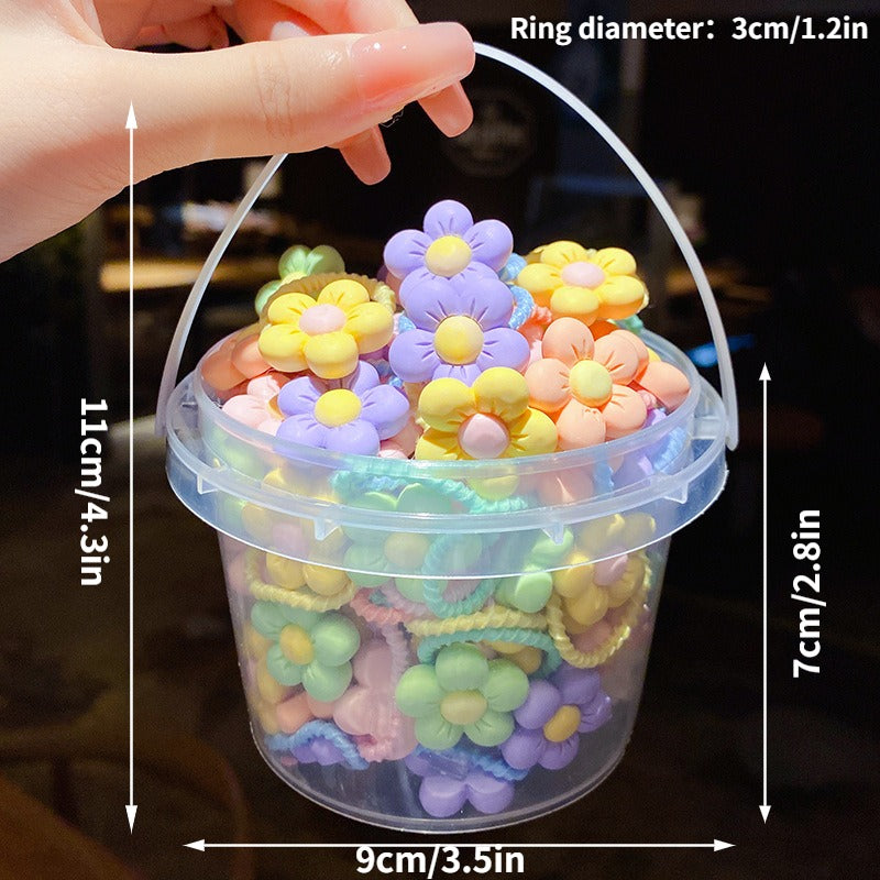 Flowers Bowknot Hair Ties Elastic Band Girls Hair Ornament