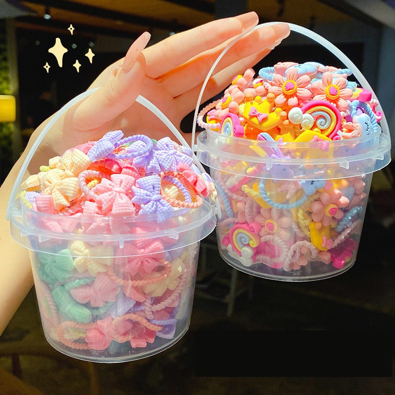 Flowers Bowknot Hair Ties Elastic Band Girls Hair Ornament