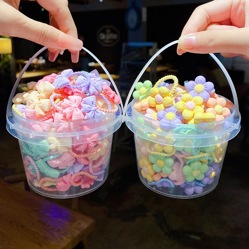 Flowers Bowknot Hair Ties Elastic Band Girls Hair Ornament