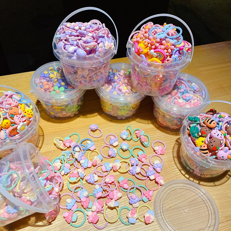 Flowers Bowknot Hair Ties Elastic Band Girls Hair Ornament