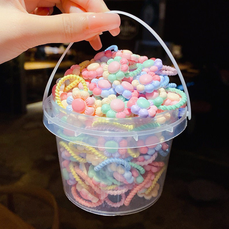 Flowers Bowknot Hair Ties Elastic Band Girls Hair Ornament