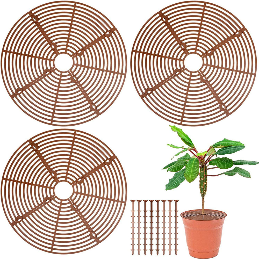 Flower Pot Cover Square Round Flowerpot Grid Baby Safety Soil Guard