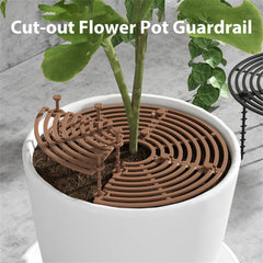 Flower Pot Cover Square Round Flowerpot Grid Baby Safety Soil Guard