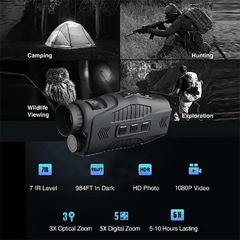 Night Vision Monocular Waterproof Video Recording Telescope