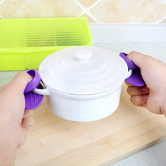 4pcs Silicone Oven Mitts Heat Insulated Hand Clip Kitchen Accessories