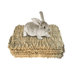 3pcs Rabbit Grass Mats Natural Straw Woven Bed for Small Animal Cages