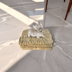 3pcs Rabbit Grass Mats Natural Straw Woven Bed for Small Animal Cages