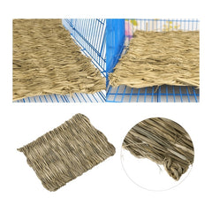3pcs Rabbit Grass Mats Natural Straw Woven Bed for Small Animal Cages