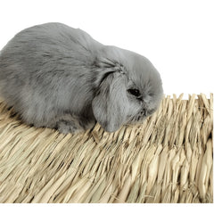3pcs Rabbit Grass Mats Natural Straw Woven Bed for Small Animal Cages