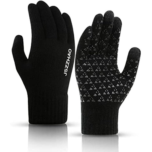 Warm Fleece Windproof Touch Screen Gloves for Outdoor Activities