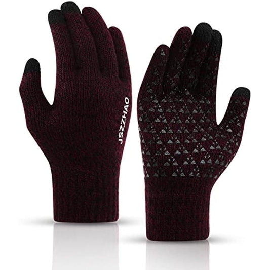 Warm Fleece Windproof Touch Screen Gloves for Outdoor Activities