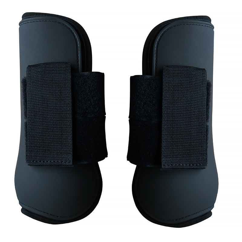 Front Legs Horse Leg Protectors PU Shell Elastic Cushioning Pad Hook And Loop