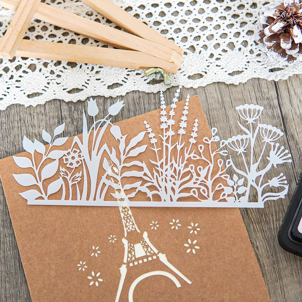 1pc Grass Bushes Plastic Templates DIY Scrapbooking Stencil