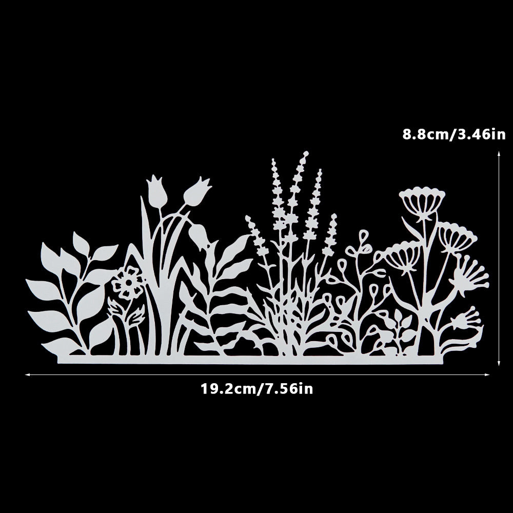 1pc Grass Bushes Plastic Templates DIY Scrapbooking Stencil