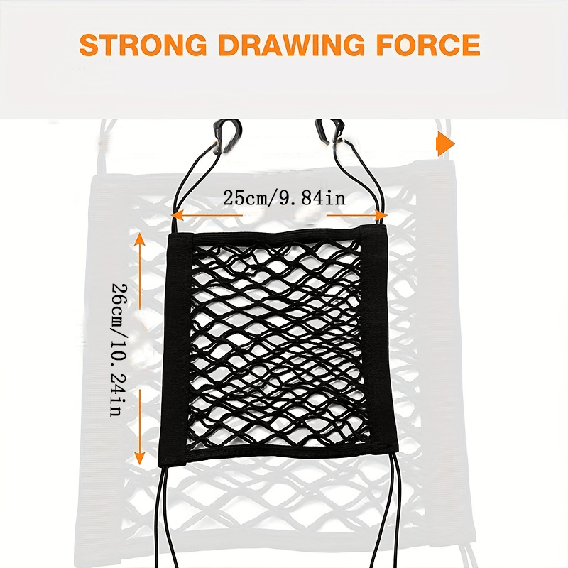 Motorcycle Helmet Storage Elastic Bungee Net with 4 Hooks