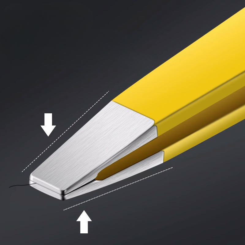 4Pcs Tweezers Set with Leather Case