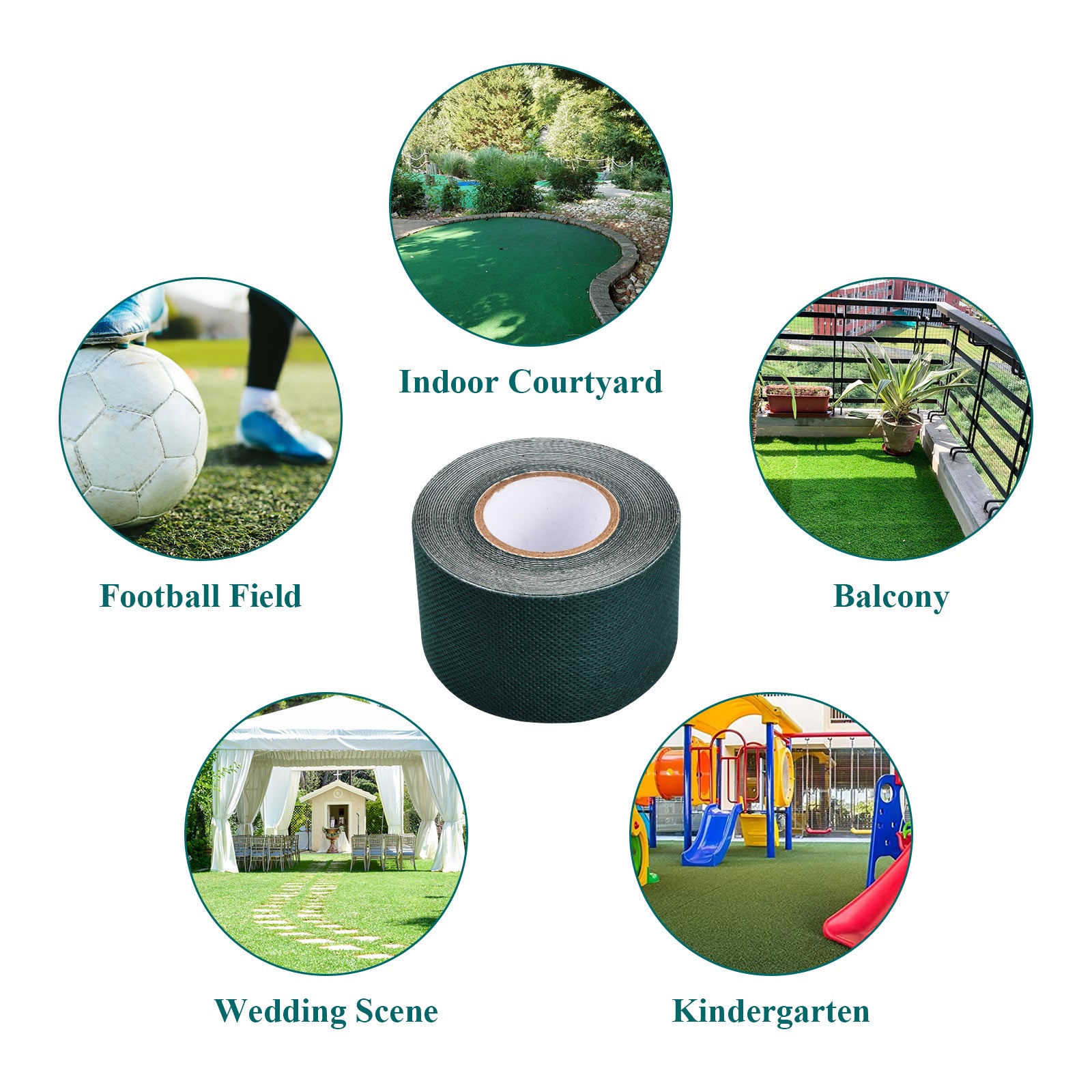 Green Grass Sewing Tape Lawn Tape Grass Carpet Self Adhesive Grass