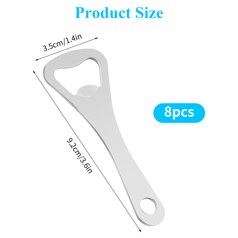 8pcs Palm Tree Shape Metal Bottle Opener - Bar or Household Tool