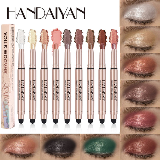 12 Colors Eyeshadow Stick Waterproof Shimmer Glitter Pearly Eyeshadow Pencil