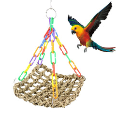 Pet Hanging Toy Bird Chew Toy Parrot Cage Hammock Swing