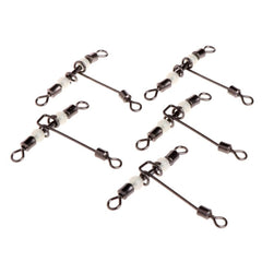 5pcs T Shape 3 Way Fishing Swivels with Luminous Beads