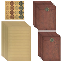 Vintage Letter Head & Envelopes Set, 32 Sheets A5 Lined