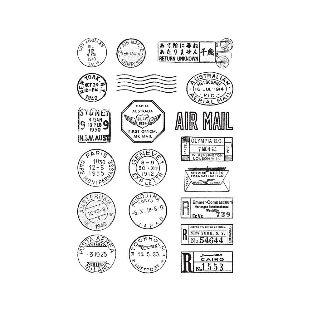 1pc Retro Postcard Stamp Clear Stamps DIY Scrapbooking Decorative Card Making