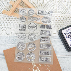 1pc Retro Postcard Stamp Clear Stamps DIY Scrapbooking Decorative Card Making
