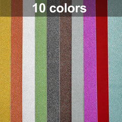 10pcs Glitter Cardstock Paper - Colorful Sparkly Cardstock