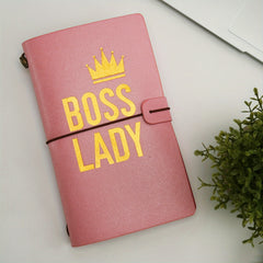 Pink Leather Journal Refillable for Women