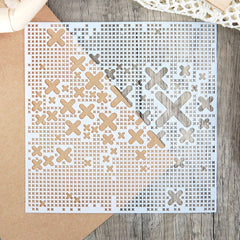 Fork Arrangement Pattern DIY Stencils Wall Painting Scrapbook Coloring