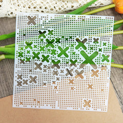 Fork Arrangement Pattern DIY Stencils Wall Painting Scrapbook Coloring