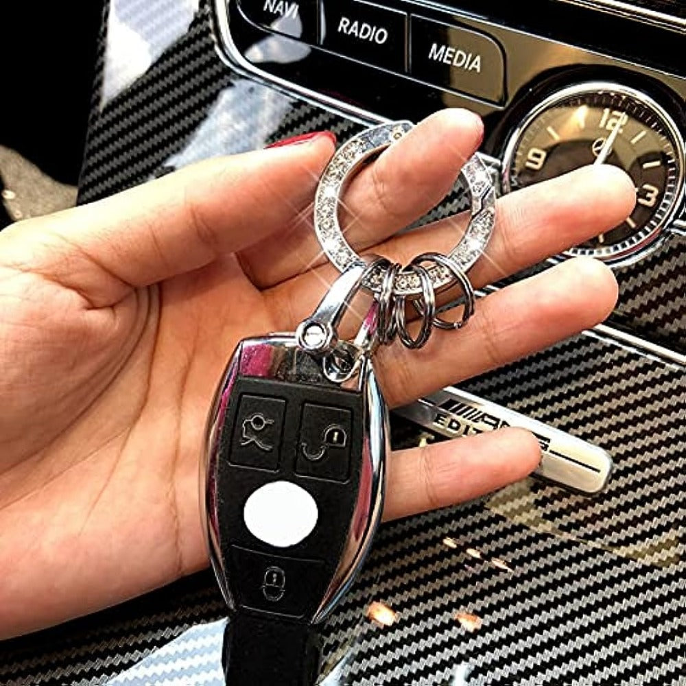 Crystal Car Keychains For Women Girl Sparkly Rhinestones Key Fob Keychain