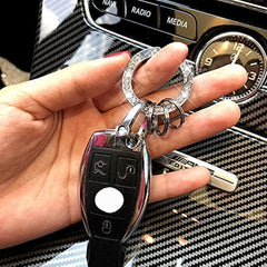 Crystal Car Keychains For Women Girl Sparkly Rhinestones Key Fob Keychain