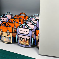 10pcs School Bags Cookie Candy Plastic Zipper Bags for Party Decors