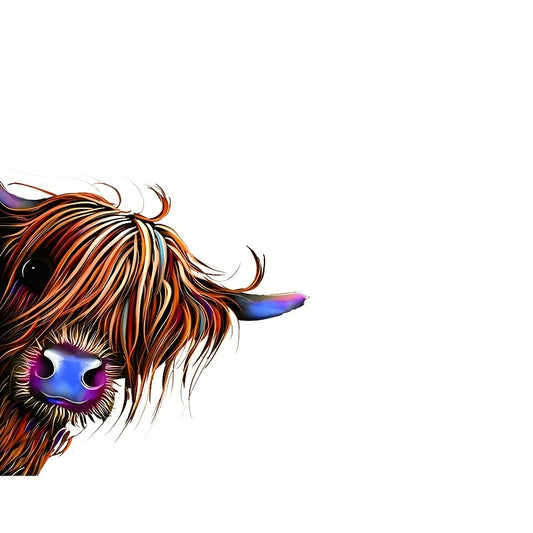 12cm Highland Cow Car Sticker DIY Laptop Decal