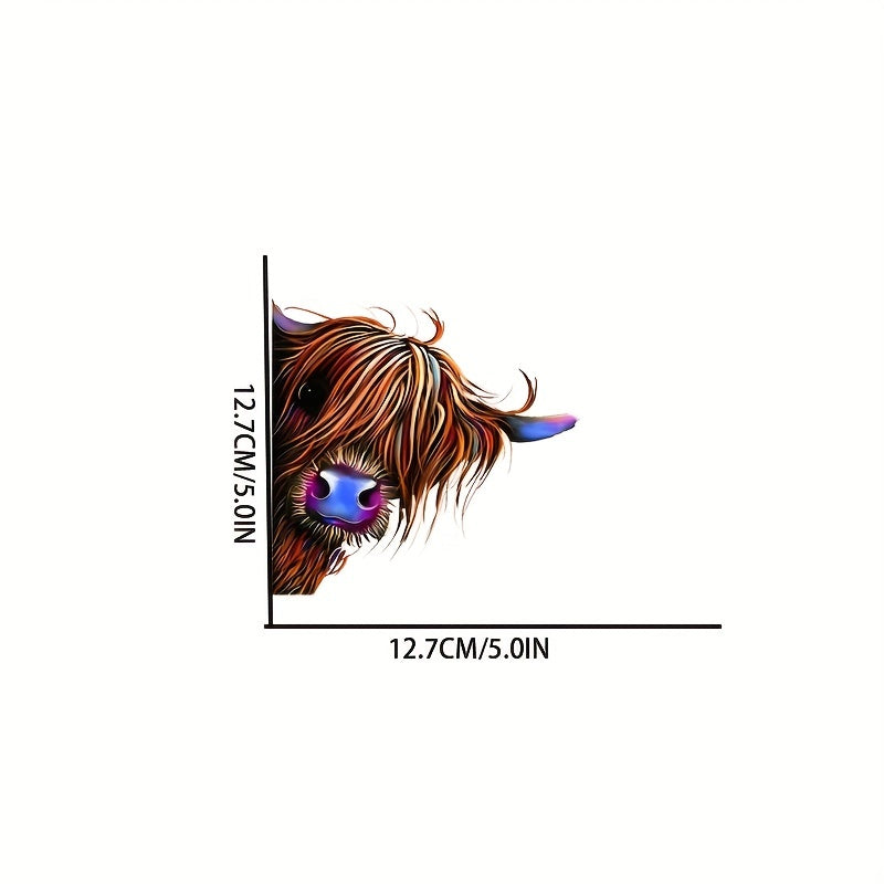 12cm Highland Cow Car Sticker DIY Laptop Decal