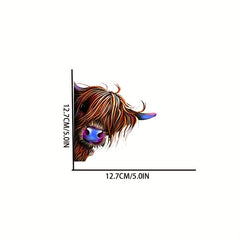 12cm Highland Cow Car Sticker DIY Laptop Decal