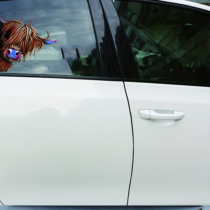 12cm Highland Cow Car Sticker DIY Laptop Decal